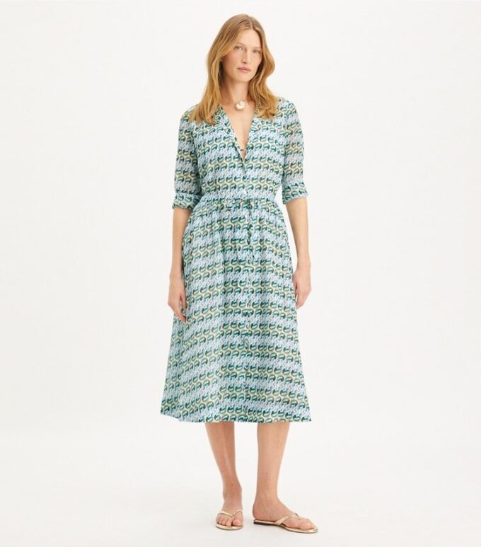 Vestido camisero estampado