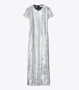 Vestido camiseta con lentejuelas