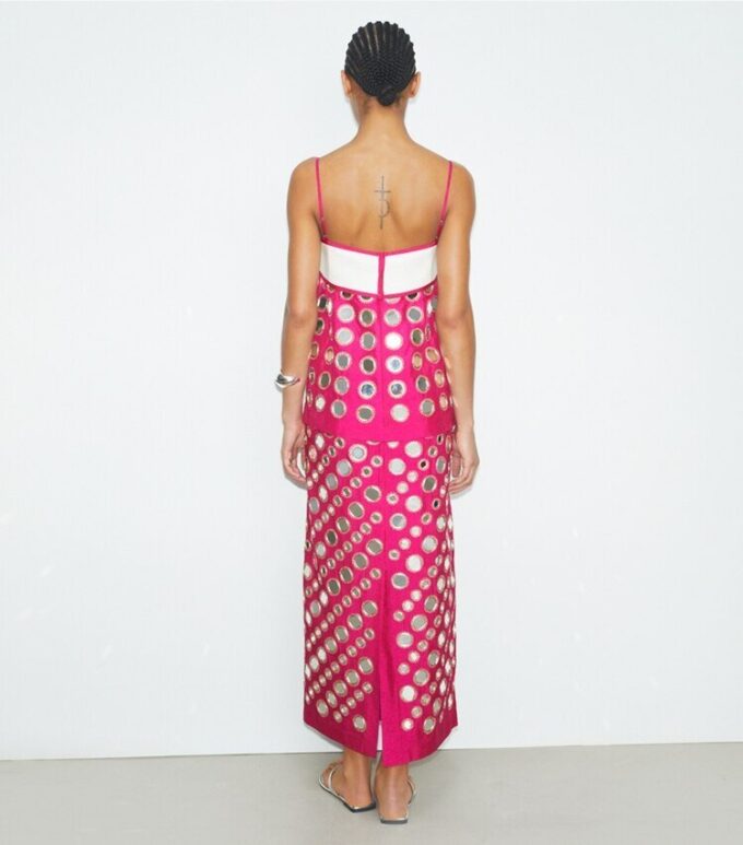 Vestido con espejos superpuestos hechos a mano Vestido con espejos superpuestos hechos a mano