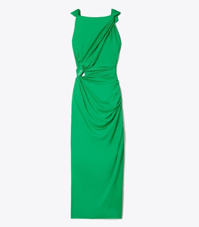Vestido con nudo de viscosa