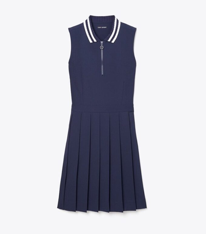 Vestido de golf con cuello plisado de alto rendimiento Vestido de golf con cuello plisado de alto rendimiento