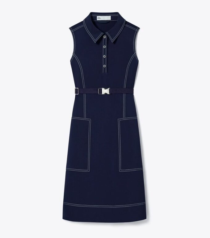 Vestido de golf con puntadas decorativas Vestido de golf con puntadas decorativas