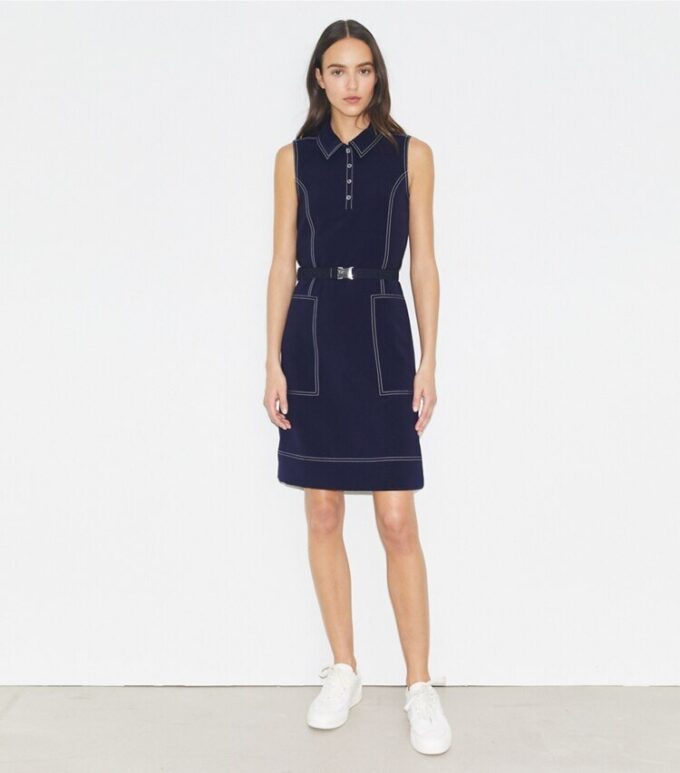 Vestido de golf con puntadas decorativas Vestido de golf con puntadas decorativas