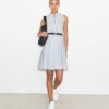 Vestido de golf plisado con jacquard T Monogram Vestido de golf plisado con jacquard T Monogram