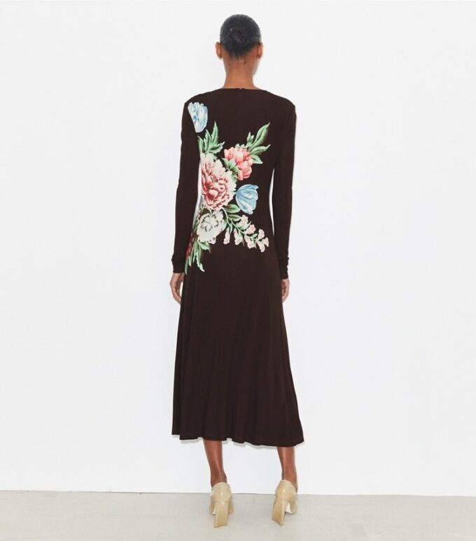 Vestido de jersey estampado