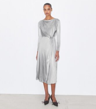 Vestido de jersey fruncido