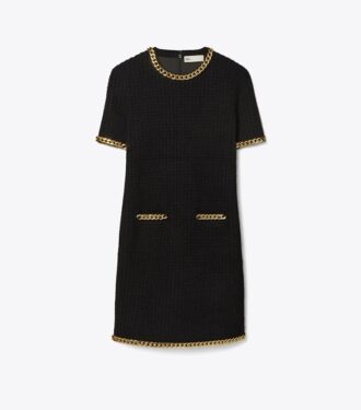 Vestido de lana con cadena