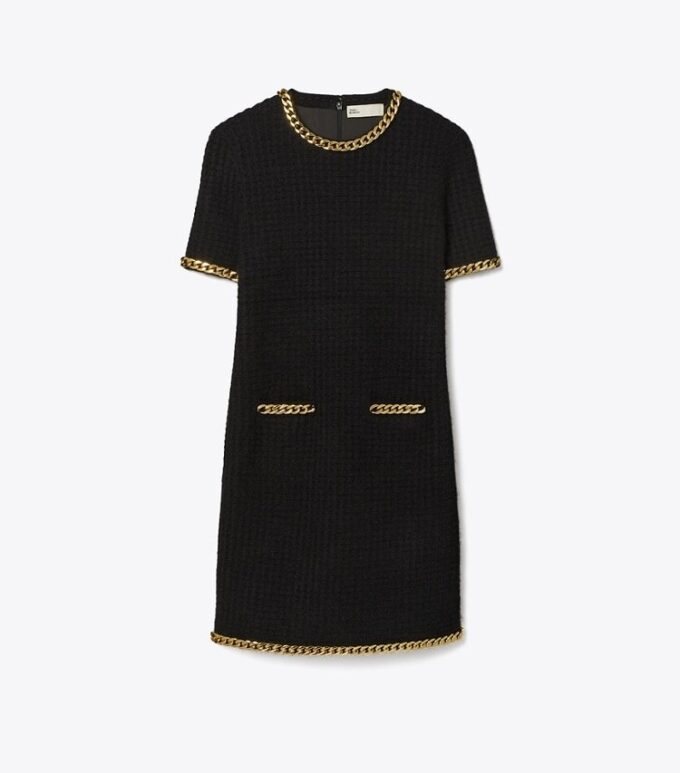 Vestido de lana con cadena Vestido de lana con cadena