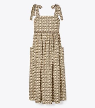 Vestido de playa con tirantes anudados