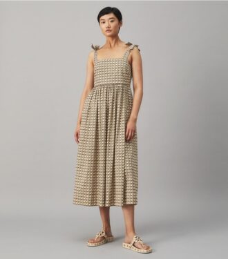 Vestido de playa con tirantes anudados