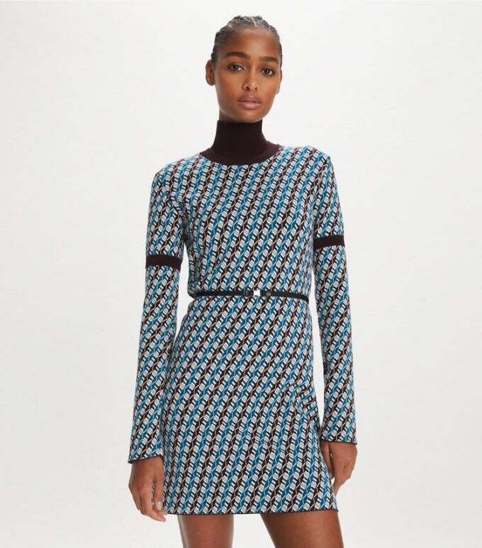 Vestido de punto jacquard Vestido de punto jacquard