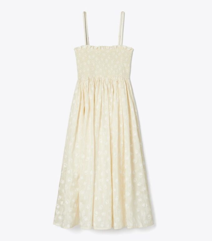 Vestido de seda sin tirantes con fruncidos Vestido de seda sin tirantes con fruncidos