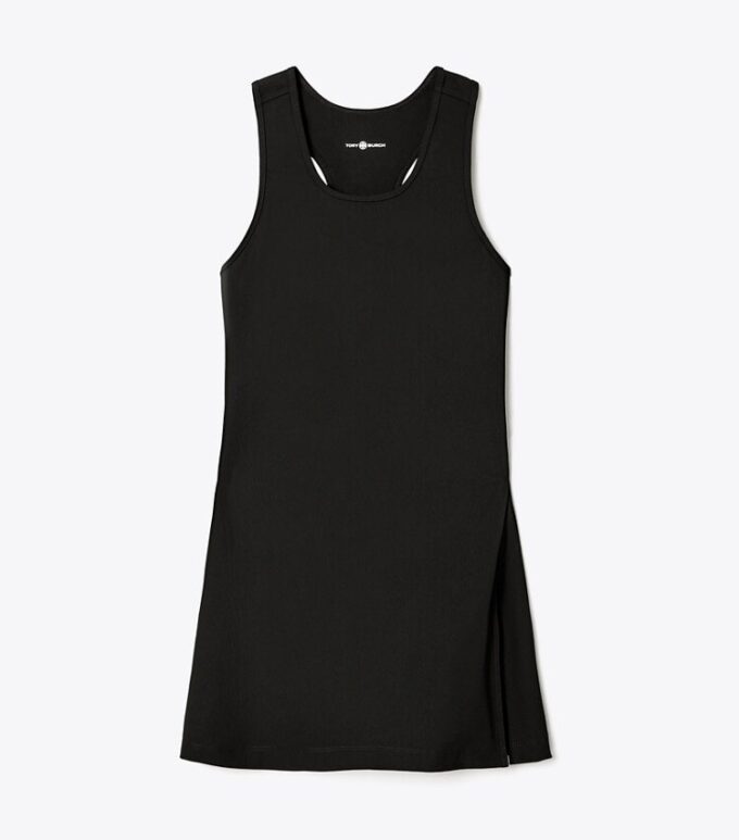 Vestido de tenis con abertura lateral y jersey de alto rendimiento Vestido de tenis con abertura lateral y jersey de alto rendimiento
