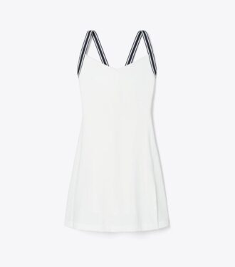 Vestido de tenis con espalda cruzada y jersey de alto rendimiento