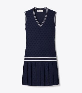 Vestido de tenis de jacquard de rizo