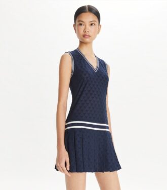 Vestido de tenis de jacquard de rizo