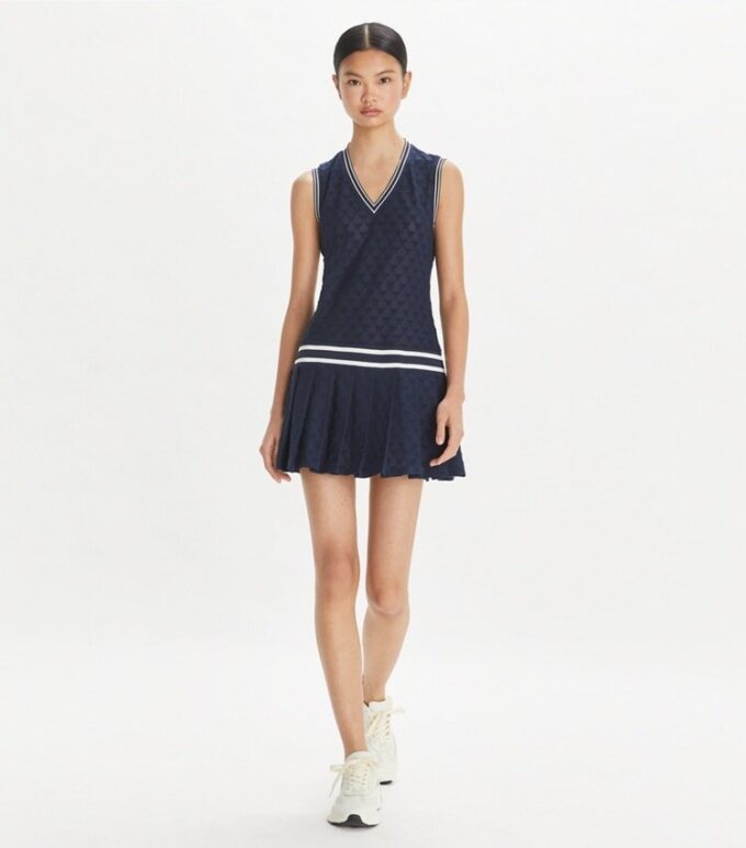 Vestido de tenis de jacquard de rizo Vestido de tenis de jacquard de rizo