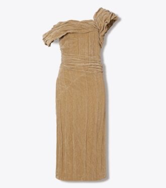 Vestido de terciopelo de algodón retorcido