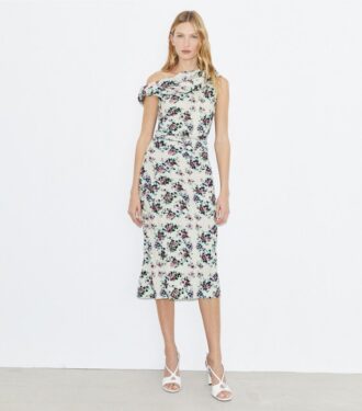 Vestido de terciopelo de algodón retorcido