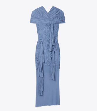 Vestido de viscosa con nudos