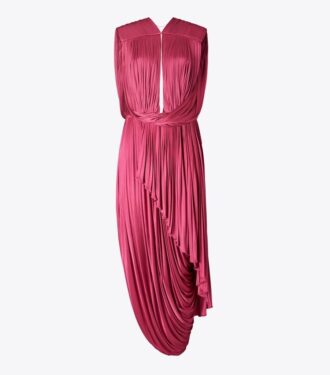 Vestido drapeado de jersey