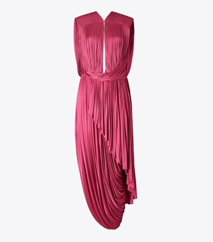 Vestido drapeado de jersey