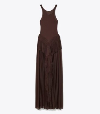 Vestido drapeado de jersey