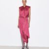 Vestido drapeado de jersey