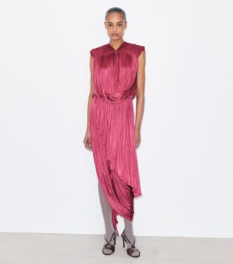 Vestido drapeado de jersey