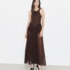 Vestido drapeado de jersey
