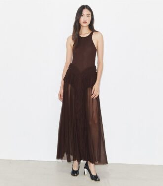 Vestido drapeado de jersey
