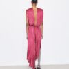 Vestido drapeado de jersey