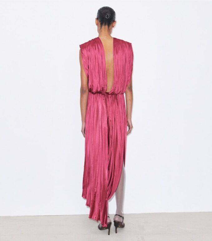 Vestido drapeado de jersey