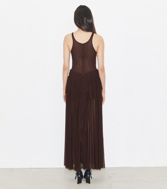 Vestido drapeado de jersey