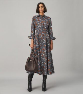 Vestido Eleanor de sarga de seda