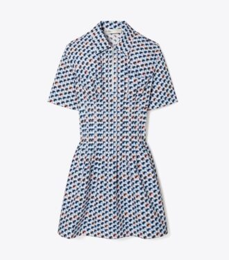 Vestido estampado de popelín de algodón