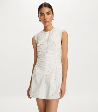 Vestido floral de popelín de algodón