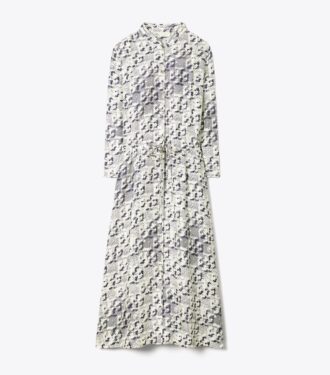 Vestido midi de seda