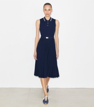 Vestido plisado de viscosa