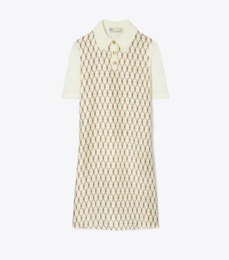 Vestido polo con frente de seda