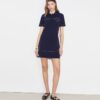Vestido polo elástico con puntadas decorativas Vestido polo elástico con puntadas decorativas