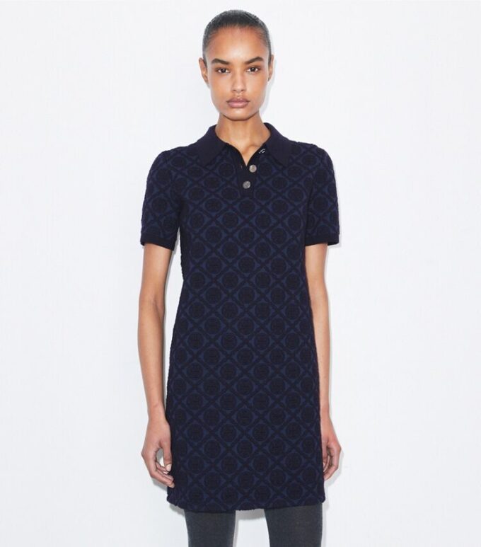 Vestido polo jacquard Vestido polo jacquard
