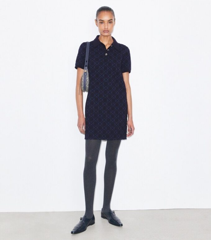 Vestido polo jacquard Vestido polo jacquard