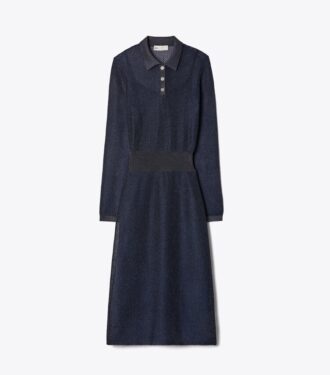Vestido polo metalizado