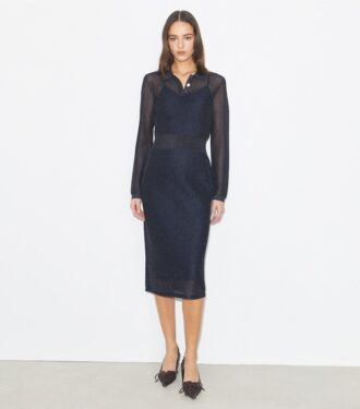 Vestido polo metalizado