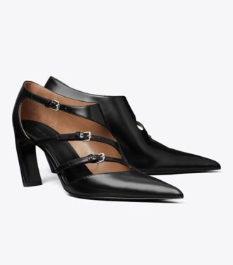 Zapatos de tacón con múltiples hebillas