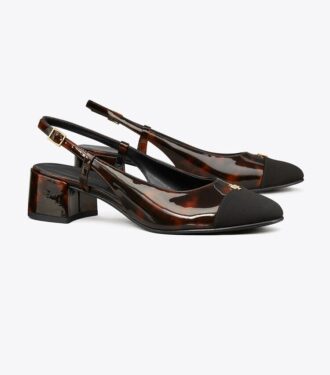 Zapatos de tacón con puntera y talón abierto