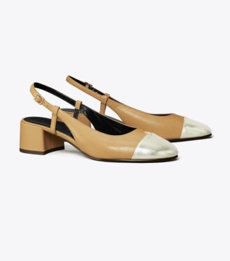Zapatos de tacón con puntera y talón abierto