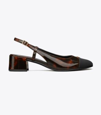 Zapatos de tacón con puntera y talón abierto