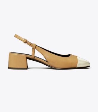 Zapatos de tacón con puntera y talón abierto